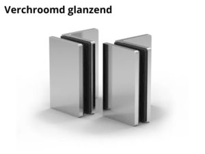 Hoekverbinder Santos glas/wand 90° verchroomd glanzend