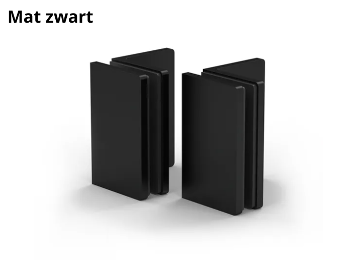 Douche glasklem hoekverbinder Santos glas/wand 90° 6 Hoekverbinder Santos glas/wand 90° mat zwart