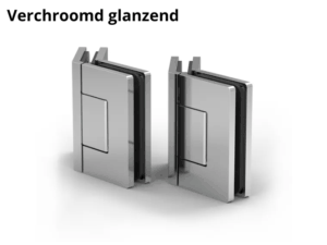 Douchedeur scharnier Santos glas/glas 135° verchroomd glanzend