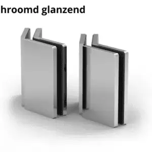 Hoekverbinder Santos glas/glas 135° verchroomd glanzend