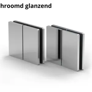 Lengteverbinder Santos glas/glas glas/wand 180° verchroomd glanzend