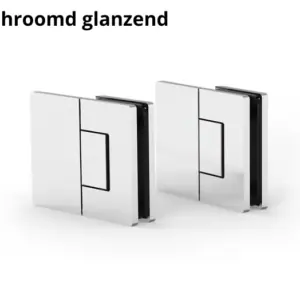 Douchedeur scharnier Santos glas/wand 180° verchroomd glanzend