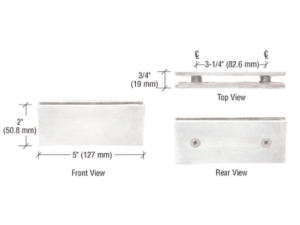 Douche glasklem Vienna 180° glas/glas