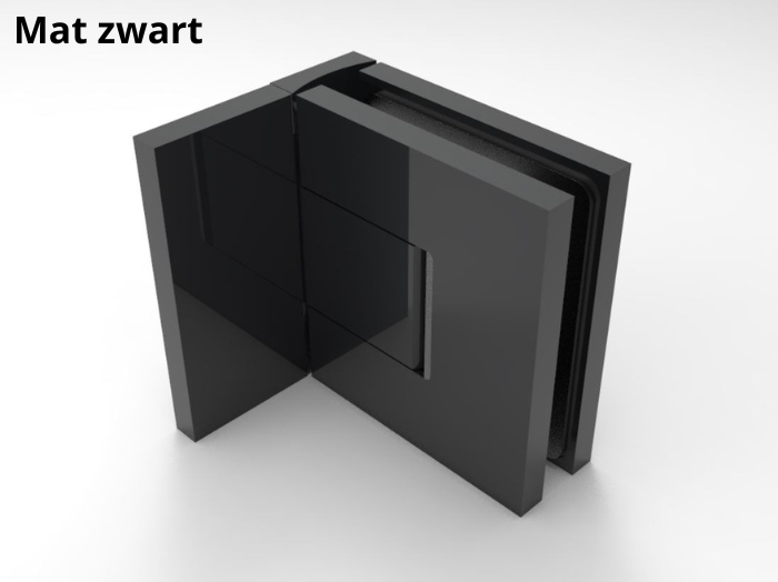 Sauna scharnier Bellagio 90° glas/wand 8 Sauna scharnier glas/wand mat zwart
