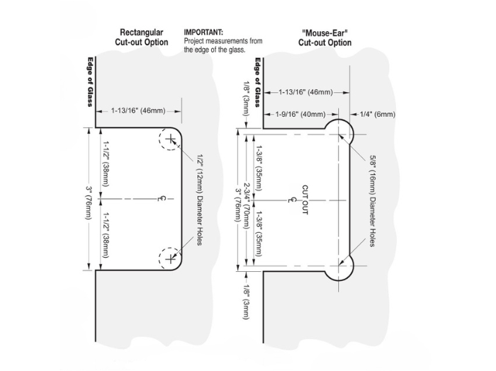 Douchedeur scharnier Vienna 90° wand/glas verstelbare muurbeugel 5 Douchedeur scharnier Vienna 90° wand/glas verstelbare muurbeugel technische tekening