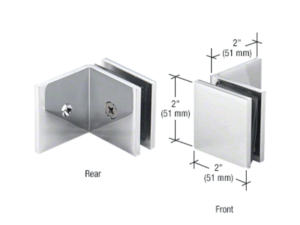 Douche glasklem Vienna 90° wand/glas met lange steunpoot (8 - 12 mm)
