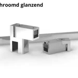Stabilisatiestang wand/glas set Square 12 verchroomd glanzend