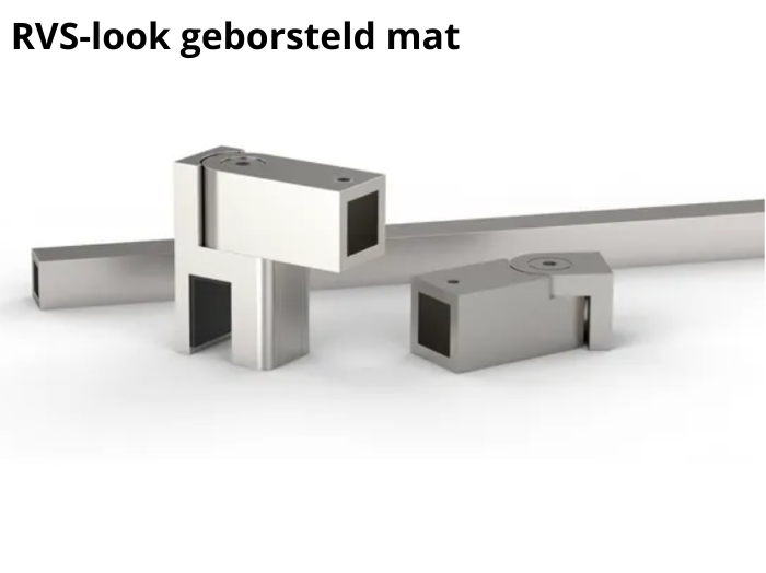 Stabilisatiestang wand/glas set Square 12 5 Stabilisatiestang wand/glas set Square 12 RVS-look geborsteld mat