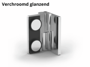 Douchedeurscharnier glaswand 90° verchroomd glanzend