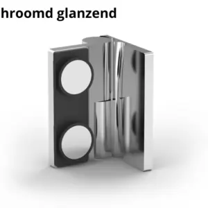 Douchedeurscharnier glaswand 90° verchroomd glanzend