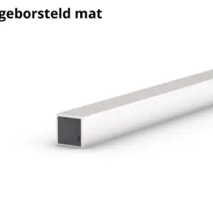 Stabilisatiestang Square 15 RVS geborsteld mat