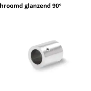 Wandaansluiting Round 19 verchroomd glanzend 90°