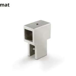 Glasaansluiting Square 15 RVS mat