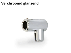 Glasaansluiting Round 19 eindstuk verchroomd glanzend