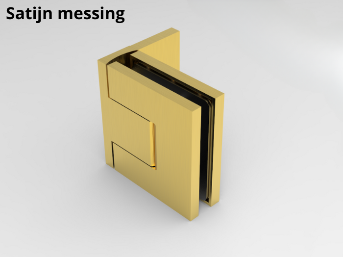 Sauna scharnier Bellagio 90° glas/wand 13 Sauna scharnier glas/wand satijn messing