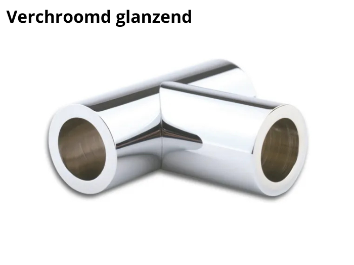 Driehoekverbinder voor stabilisatiestang Round 19mm 4 Driehoekige connector Round 19 verchroomd glanzend