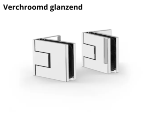 Douchedeur scharnier Juna glas/wand 90° verchroomd glanzend