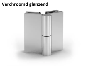 Douchedeur scharnier Arta glas/glas 135° verchroomd glanzend