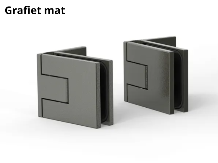 Douchedeur scharnier Juna glas/wand 90° - per 2 stuks 9 Douchedeur scharnier Juna glas/wand 90° grafiet mat