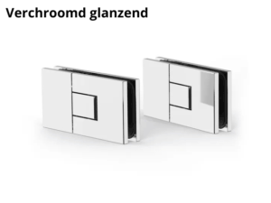 Douchedeur scharnier Juna glas/glas 180° verchroomd glanzend
