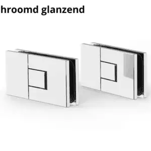 Douchedeur scharnier Juna glas/glas 180° verchroomd glanzend