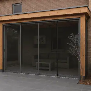 grijs getint glazen schuifwand