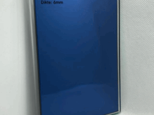 Blauwe spiegel op maat 6 mm