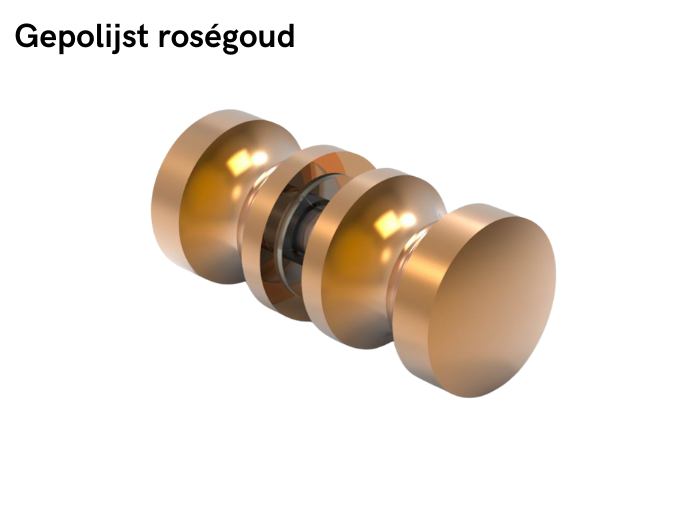 Douchedeurknop rond 30mm 13 Douchedeurknop rond 30mm - gepolijst roségoud