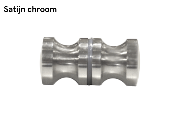 Douchedeurknop rond 30mm 15 Douchedeurknop rond 30mm - satijn chroom