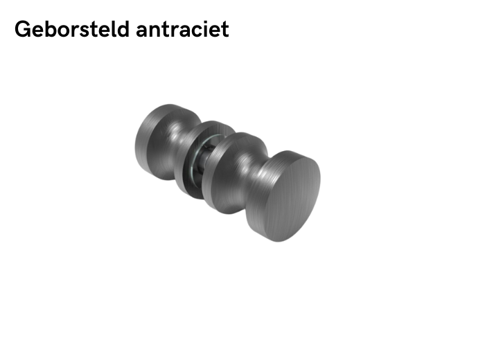 Douchedeurknop rond 30mm 9 Douchedeurknop rond 30mm - geborsteld antraciet