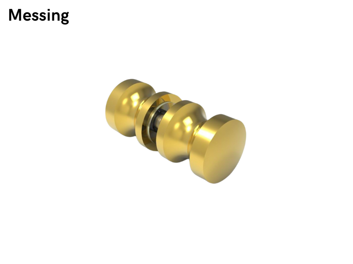 Douchedeurknop rond 30mm 11 Douchedeurknop rond 30mm - messing