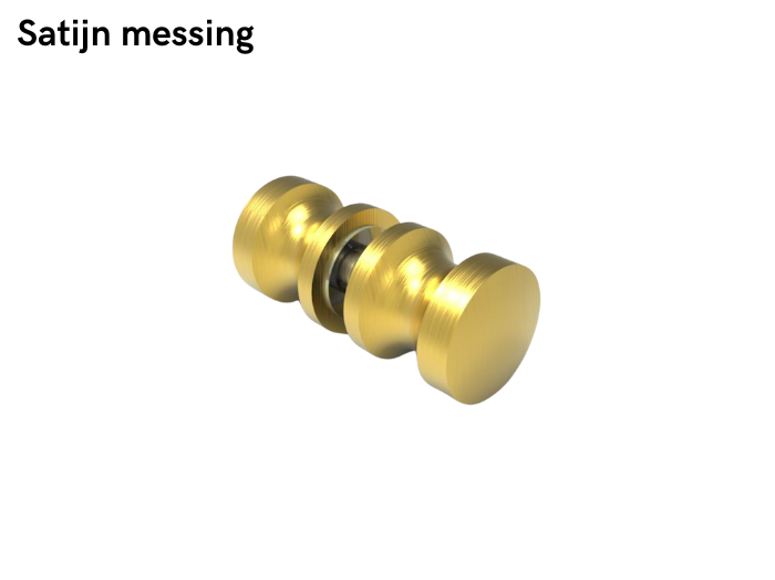 Douchedeurknop rond 30mm 12 Douchedeurknop rond 30mm - satijn messing