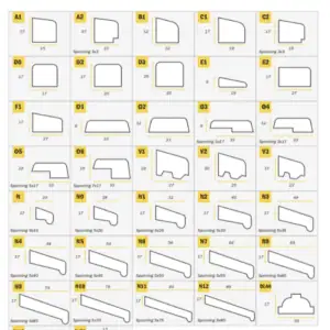 Glaslatten per stuk ca. 195cm ca. 80mu RAL1013