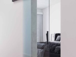 Schuifdeur zwart voor glas - Infinity slide