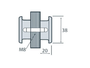 Alternative view of Ronde deurknop Ø40 mm, glasdikte 6-12 mm