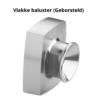 Adapter voor glashouder, Vlakke aansluiting, MOD 0786, 316 RVS - 4 stuks 2 Glasklem