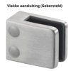 Glasklem, Vlakke aansluiting, MOD 4200, RVS 316 - 4 stuks 2 Glasklem