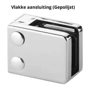 Alternative view of Glasklem, Vlakke aansluiting, MOD 4200, RVS 316 - 4 stuks