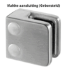 Glasklem, Vlakke aansluiting, MOD 2100, RVS 316 - 4 stuks 2 Glasklem