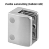 Glasklem, Vlakke aansluiting, MOD 2300, RVS 316 - 4 stuks 2 Glasklem