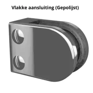Alternative view of Glasklem, Vlakke aansluiting, MOD 2500, RVS 316 - 4 stuks