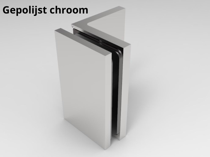 Douche glasklem Bellagio 90° wand/glas 7 Muurklem Bellagio 90° gepolijst chroom