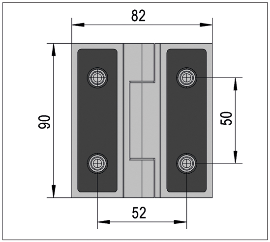 Douchescharnier Avila glas-glas 180° - glans chroom 11 Douchescharnier Avila
