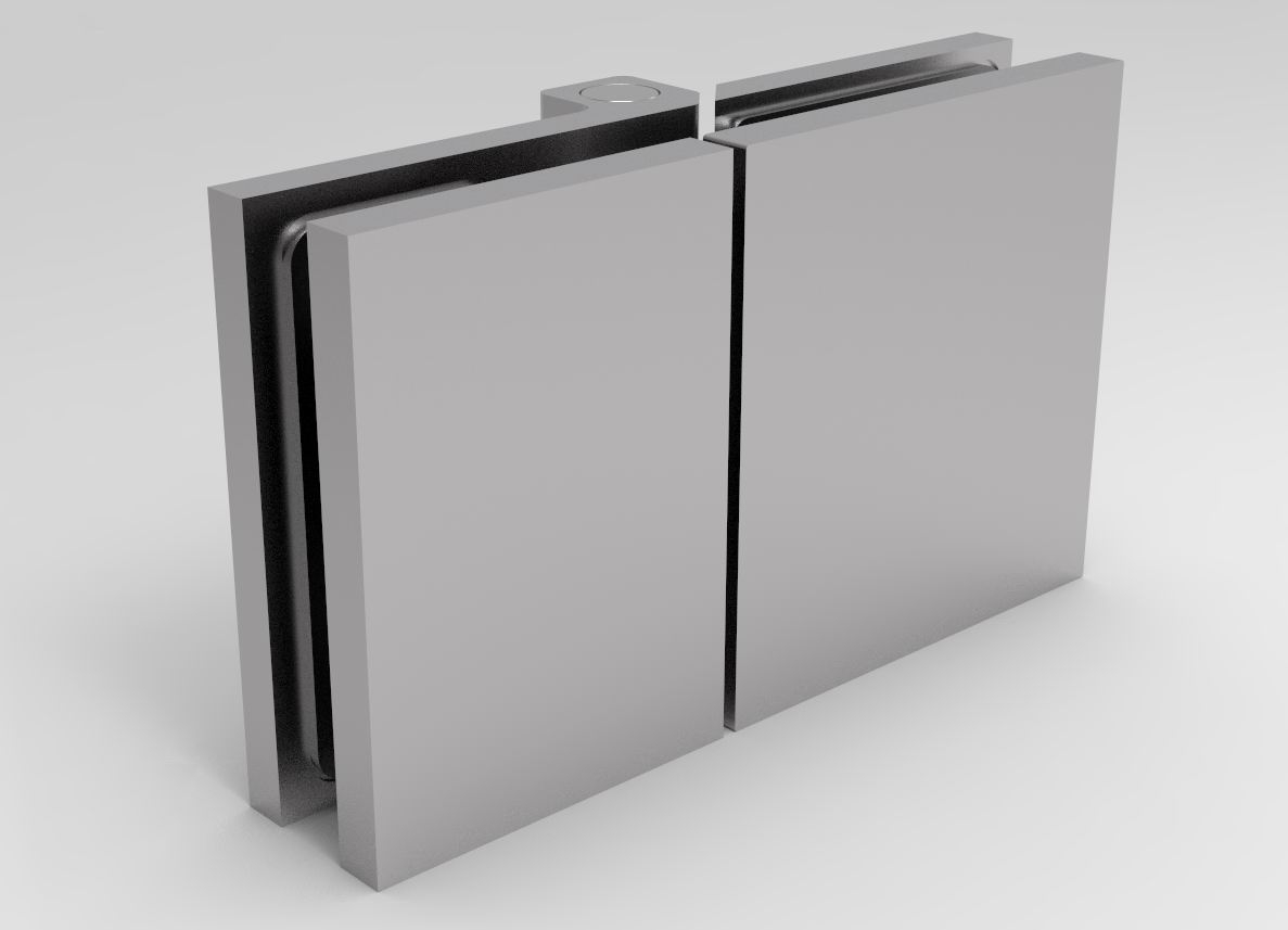 Douchedeur scharnier Bellagio 180° glas/glas - Bi fold deuren 4 Douchedeur scharnier Bellagio glas/glas 180° gepolijst chroom