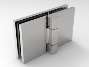 Douchedeur scharnier Bellagio glas/glas 180° gepolijst chroom