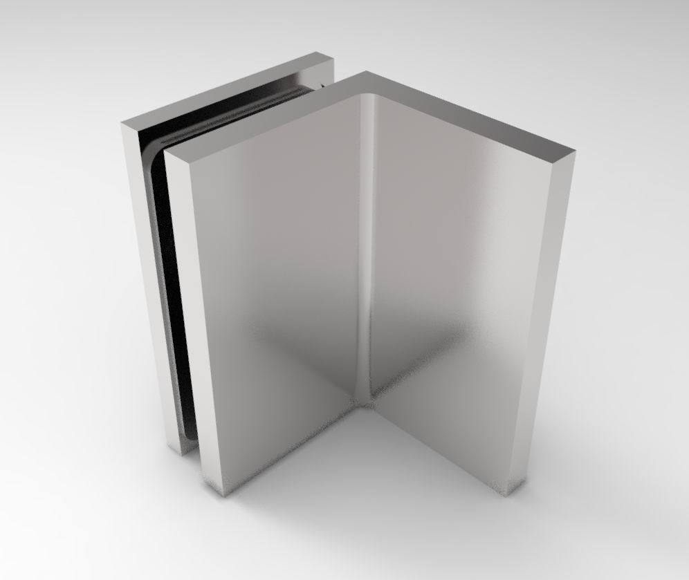 Douche glasklem Bellagio 90° wand/glas 4 Muurklem Bellagio 90°