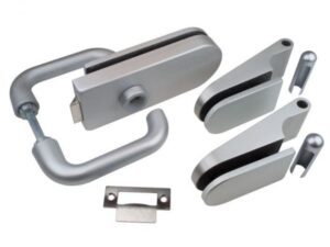 Complete beslagset opdekdeur - Claustra - RVS look