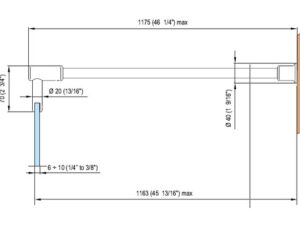 Alternative view of Stabilisatieset 1175 mm muur/glas 5F