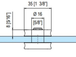 Alternative view of Deurknop zelfklevend 120x35 voor schuifdeur