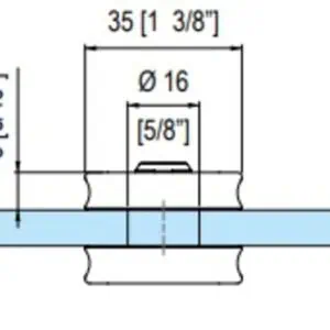 Alternative view of Deurknop zelfklevend 120x35 voor schuifdeur